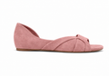 Bailarina Abierta Tiras Cruzadas Rocío Rosa Empolvado