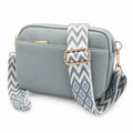 Bolso Bandolera con Asa Estampada Alma Azul Niebla