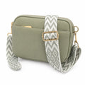 Bolso Bandolera con Asa Estampada Salma Verde Salvia