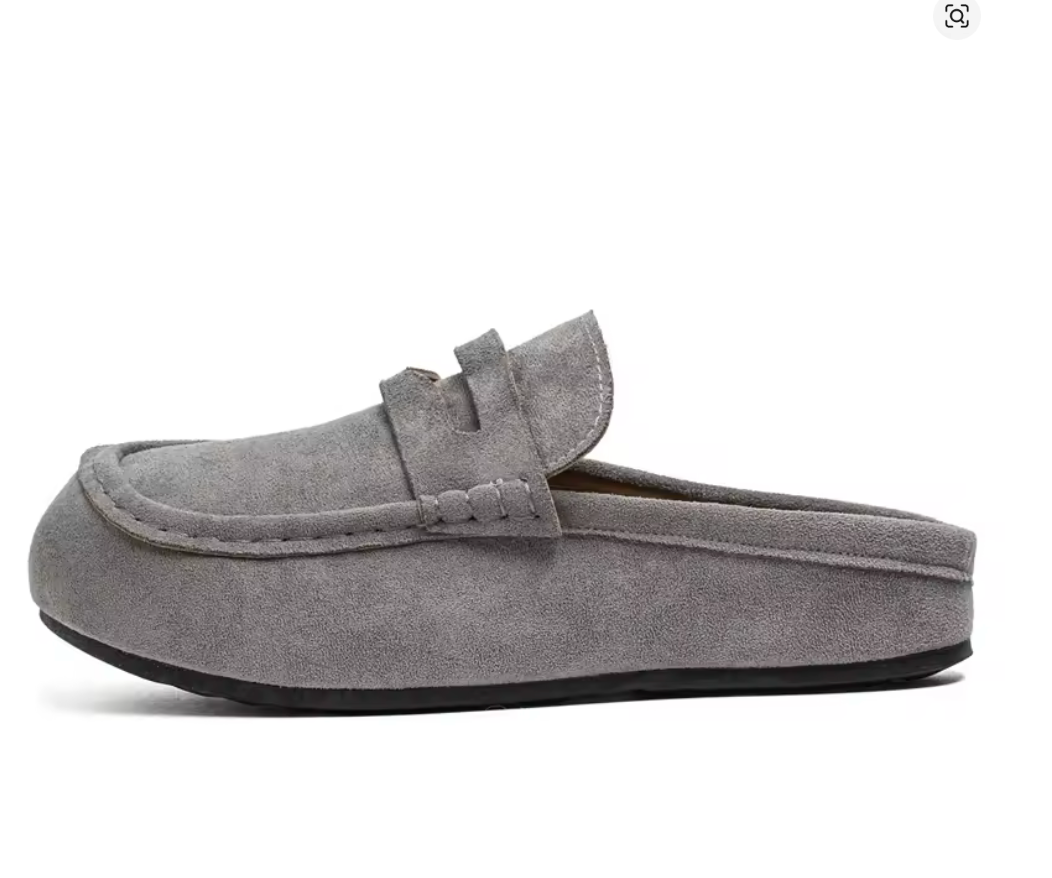 Mocasín Destalonado Alba Gris Piedra