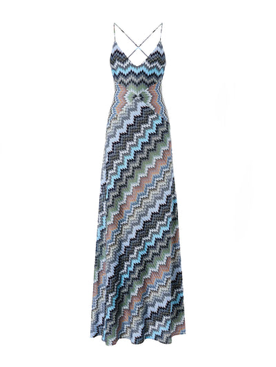 Vestido Sofía Azul Multicolor