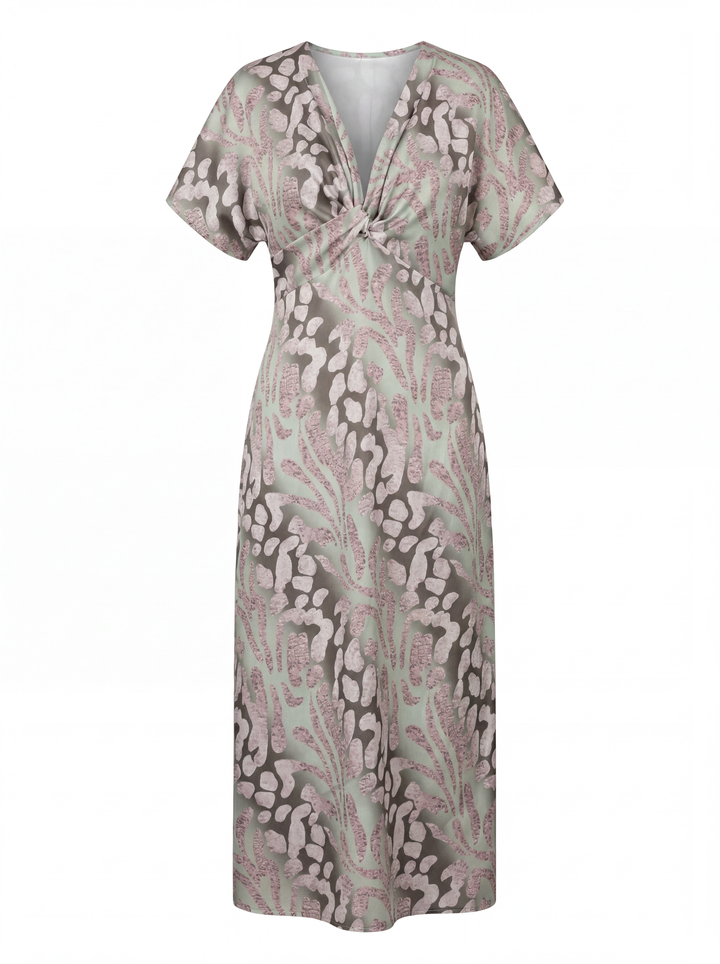 Vestido Rocío Salvia y rosa
