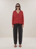 Chaqueta Zoe Punto con Capucha y Botones